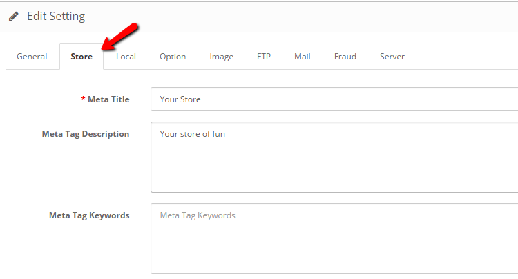 Cart 2 Store Settings